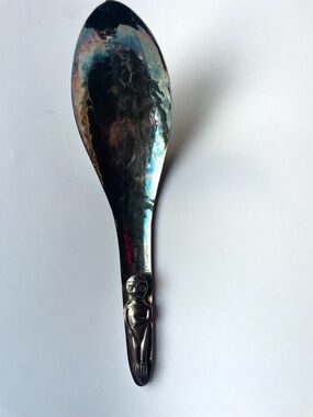 Vintage Totem Serving Spoon Silver Plated  Decorative